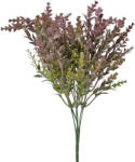 Valex Decor Műnövény bokor, 7 ágú, 33cm magas - Bordós zöld (LD097-03)