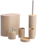 AdTrend Set 6 accesorii baie bambus plastic maro (120788B)