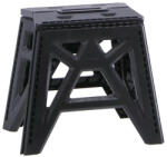 AdTrend Taburet pliabil plastic negru 39 x 26 x 34 cm (120359B)