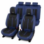 Carguard Huse auto premium 5 locuri Carguard Deluxe din piele ecologica perforata, albastru închis-negru (HSA022)