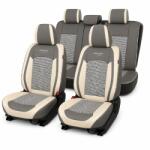 Carguard Huse auto premium 5 locuri Carguard Deluxe, piele ecologica si textil, gri-bej (HSA014)