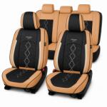 Carguard Huse auto premium Carguard Deluxe 5 locuri, maro caramel, piele ecologica (HSA017)