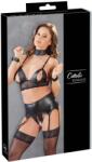 Cottelli BONDAGE Set Sutien cu Portjartier - Negru , L
