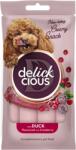 Delickcious DELICKCIOUS, Recompense cremoase caini - Rata si merisoare, 60g - club4labute