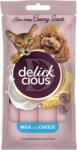Delickcious DELICKCIOUS, Recompense cremoase caini si pisici - lapte cascaval, 60g - club4labute