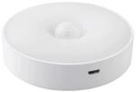 Flippy Lampa de Veghe LED, Flippy, cu Senzor de Miscare, Incarcare USB, 0.6W, 300mAh, Design Rotund, Alb, 8.5x2.3 cm (125895)