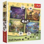 Jumbo Puzzle Jumbo Dinozauri 4 în 1 (1268016)
