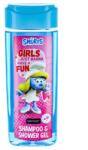 Sence Sampon si Gel de dus pentru fete Sence The Smurf cu parfum de Bubble Gum, Formula delicata, 210 ml (Sence-0002)