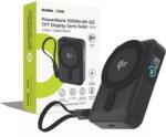 Mobile Origin PB19 10000 mAh Qi2 powerbank beépített USB-C kábellel, fekete Qi2