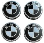 AUTOHELIX MSA Set 4 Capace Jante Aliaj BMW 60mm, Negru/ALB (maf656)