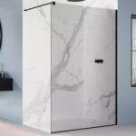 RONAL Paravan de dus 80x200 cm, sticla fumurie cu grosime de 8 mm, profil negru, Ronal Easy (STR4P0800620)