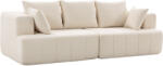 HOMCOM Canapea 3 locuri din chenille 248 cm, canapea modernă pentru living, șezut larg căptușit, perne cu arcuri, bej | Aosom Romania (83B-861V01BG) Canapea