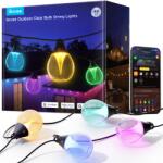 Govee RGBICW Smart Kerti fényfüzér, Matter, 15 izzó (H7025CB1)