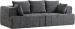 HOMCOM Canapea 3 locuri din chenille 248 cm, canapea living modernă, șezut lat tapitat, perne cu arcuri, gri | Aosom Romania (83B-861V01GY) Canapea