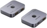 Vention 2-Port Bi-Directional 8K HDMI Switcher Gray Aluminium Alloy Type (AKPH0)