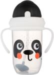 Canpol babies BabiesBoo 270 ml Panda kiömlésmentes pohár szívószállal és súllyal