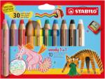 STABILO woody 3in1 Anniversary Edition - hegyezővel, 10 db