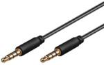 PremiumCord 4 pólusú jack M 3.5 to jack M 3.5, 0.5m (kjack4mm05)