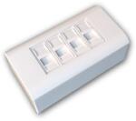 Datacom CAT5E STP 4 × RJ45 fali aljzat (2368)