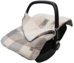Jollein Sac de dormit pentru bebelusi Jollein Check Boucle Teddy, pentru scaun auto si carucior (025-811-68050)