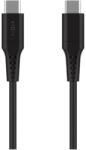 FIXED Cable USB-C/USB-C és PD támogatás 0, 3 m USB 2.0 60W Liquid silicone, fekete (FIXDLS-CC03-BK)