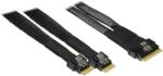 Inter-Tech (SFF-8654 8i) Slim SAS to 2x (SFF-8654 4i) Slim SAS, 0, 7 m (88885662)