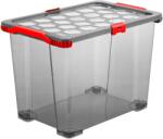 Rotho Evo tota l box kerekekkel 65 l - átlátszó antracit (1008790000)