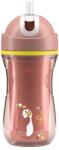 Chicco Sport Szívószálas pohár, 266 ml, rózsaszín