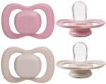 b. box Szilikon cumik 0-6m, 2 darab, berry/blush