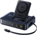 Baseus Statie incarcare Baseus Nomos NH21 5-in-1 160W, 1 x USB-A, 3 x USB-C, Qi2, Wireless, BPS 3.0, Negru (e0121700) - cel