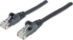 Manhattan Network Patch Cable, Cat6, 2m, Black, CCA, U/UTP, PVC, RJ45, Gold Plated Contacts, Snagless, Booted, Lifetime Warranty, Polybag (83408)
