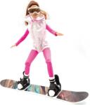 Jägerndorfer Winterpuppe Snowboardos lány, 28 cm (JC10019)