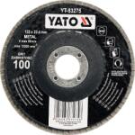 TOYA Lamellás csiszolókorong fémhez 125x22, 4mm P60 YT-83273 (YT-83273)