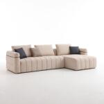  Delusso Amato 3 személyes sarokkanapé Beige / Bal