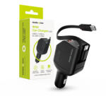 Mobile Origin CA22 90 W-os autós töltő USB-C és USB-A csatlakozóval, 2 db USB-C kábellel, fekete - studioeszkozok