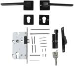 Novo Doors Maner patrat negru cu inchidere magnetica Novo Doors cu broasca inclusa (MPNM)