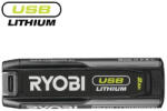 RYOBI 4V 2.0Ah pótakku USB-C -RB4L20 (5133006843)