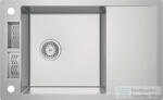 Deante MAGNETIC acél mosogató, 1 medencés, csepegtetővel 820x500 mm, szálcsiszolt acél ZRM_0113 (ZRM_0113)