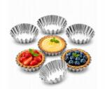 SNB 6 db-os Tartlet/Torta/Muffin forma, 9 cm, fém, omlós tésztához (162-85)