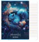 Herlitz A5 méretű, színes, háromsoros vonalas füzet, Herlitz Wonderland, 16 lapos, 1 db (400196832)
