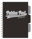 Pukka Pad Spirálos Jegyzetfüzet A5 vonalas elválasztókkal Pukka Pad 100 lap fekete (3099(BK)-WPC)