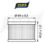 ISON ISON111 olajszűrő ISON Motor alkatrészek Olajfilterek, olajpumpák