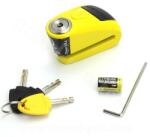 AUVRA B-LOCK-10 tárcsazár riasztóval (D: 10 mm) sárga/fekete, SRA minősítés AUVRA Műhely felszerelések, eszközök Lakatok, zárak, lopásgátlók