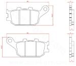 BREN BR4072 fém-fritt fékbetét hátsó Yamaha MT-07 / MT-09 / MT-10, Honda CB 600 F Hornet 1998-2006, Kawasaki Z 750 2007-2012, Z 650 2017-től, Suzuki GSF 1250 Bandit 2007-2012 (ECE R90 minősítés) BREN Futóm