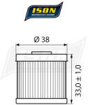 ISON ISON116 olajszűrő ISON Motor alkatrészek Olajfilterek, olajpumpák