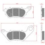 BREN BRENTA MAXISCOOTER fékbetét Yamaha 125 XMAX 2018>, 300 XMAX 2017> hátsó, 320 MT-03 2016> első, 320 YZF-R3 2015>, YBR 125cc 2008-2016 hátsó (ECE R90 minősítés) BR3195 BREN Futómű és fék alkatrészek Fék