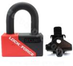 LOCKF LOCKFORCE Mini U-lakat 55 x 43 mm, Ø16, 5 mm, 3 kulcs + tartó, motorkerékpár/scooter (SRA minősítés) LOCKF Bicikli alkatrészek Kerékpáros kiegészítők Biciklizárak