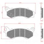 BREN MAXISCOOTER BR3130 fékbetét Honda SH 125/150cc PCX 2009-2017 / Peugeot Satelis / Django 2014-2017 / Piaggio Liberty / Medley / első, TNT Motor XCO 125cc (ECE R90 minősítésű) BREN Futómű és fék alkatré
