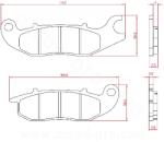 BREN BRENTA BR3147 fékbetét elektromos robogóhoz - NIU N-Sport, Rieju RS2, Honda CBF 125cc első (ECE R90 minősítéssel) BREN Futómű és fék alkatrészek Fékbetétek (tárcsafék)