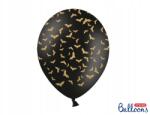 PartyDeco Lufik fekete arany Denevérek Halloween 6db 30cm